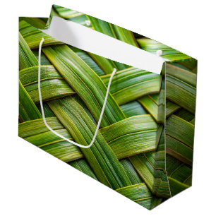 Sacola Para Presentes Grande Tecido de bambu fresco verde