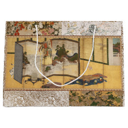 Sacola Para Presentes Grande Tela de alteração de coromandel pintada