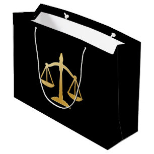 Sacola Para Presentes Grande Tema da Lei de ouros da Justiça