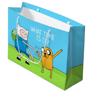Sacola Para Presentes Grande Tempo de Aventura Finn & Jake Fist Bump