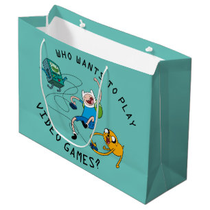 Sacola Para Presentes Grande Tempo de Aventura Finn & Jake Play Com BMO