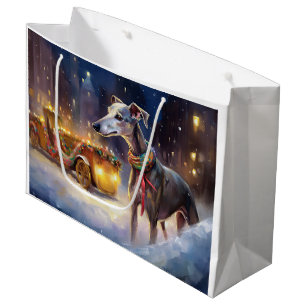 Sacola Para Presentes Grande Temporada Festiva de Natal da Greyhound