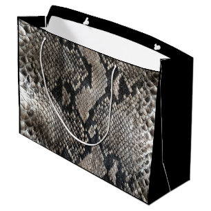 Sacola Para Presentes Grande Tendy Python Cobra Skin - Rich Elegant Fashion