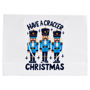 Sacola Para Presentes Grande Tenha um natal quebra-nozes