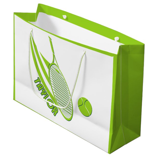 Sacola Para Presentes Grande Tênis Esportivo Personalizado Com Nome (Frente inclinada)