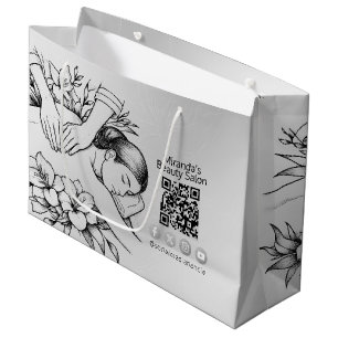 Sacola Para Presentes Grande Terapêutica de Massagem Terapia Mãos Energia Spa B