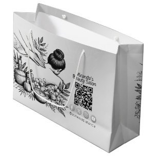 Sacola Para Presentes Grande Terapêutica de Massagem Terapia Mãos Energia Spa B