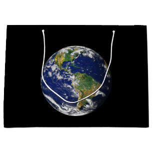 Sacola Para Presentes Grande TERRA do PLANETA saco do presente do ESPAÇO do