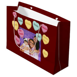 Sacola Para Presentes Grande Terracotta e White Love Words Dia de as mães Latin