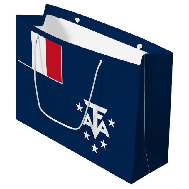 Sacola Para Presentes Grande Terras Austrais e Antárticas Francesas (Frente inclinada)