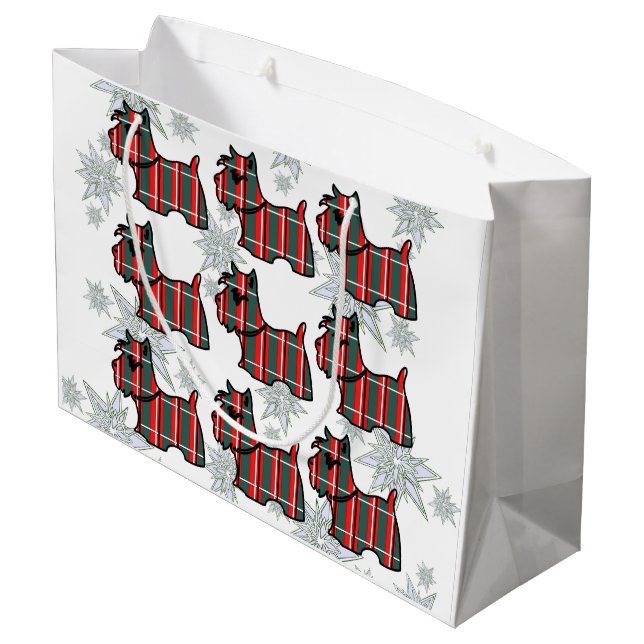 SACOLA PARA PRESENTES GRANDE TERRIER ESCOCÊS (Verso inclinado)