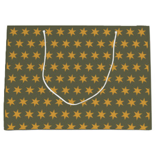 Sacola Para Presentes Grande Teste padrão de estrelas que tende a manga do