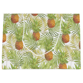 Sacola Para Presentes Grande Teste padrão do abacaxi da aguarela