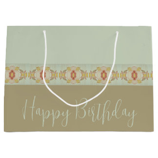 Sacola Para Presentes Grande Teto Com Castanho E Dourado