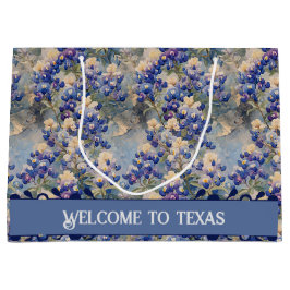 Sacola Para Presentes Grande Texas Bluebonnets Comemorativas,