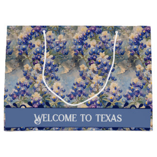 Sacola Para Presentes Grande Texas Bluebonnets Comemorativas,