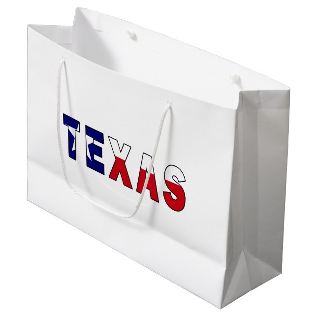 Sacola Para Presentes Grande Texas Flag (Frente inclinada)