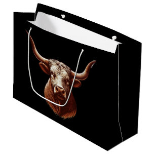 Sacola Para Presentes Grande Texas Longhorn