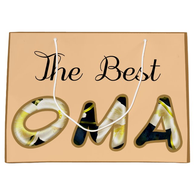 Sacola Para Presentes Grande The Best Oma Gift Bag (Frente)