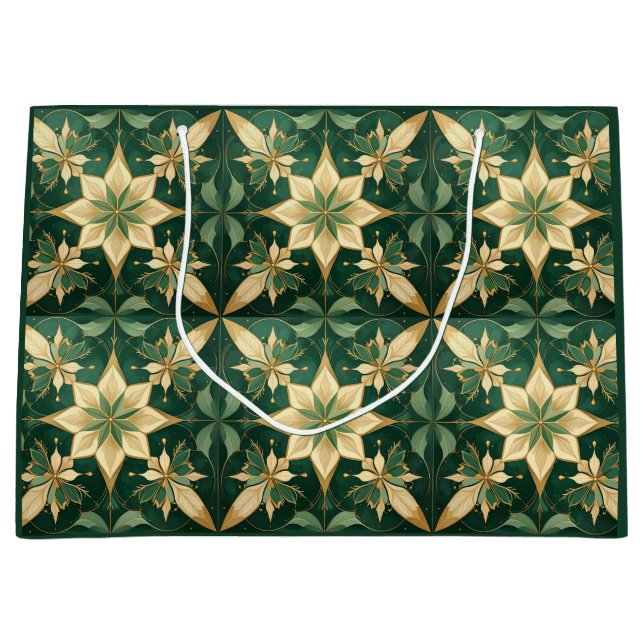 Sacola Para Presentes Grande The Elegant Christmas - Star (Frente)