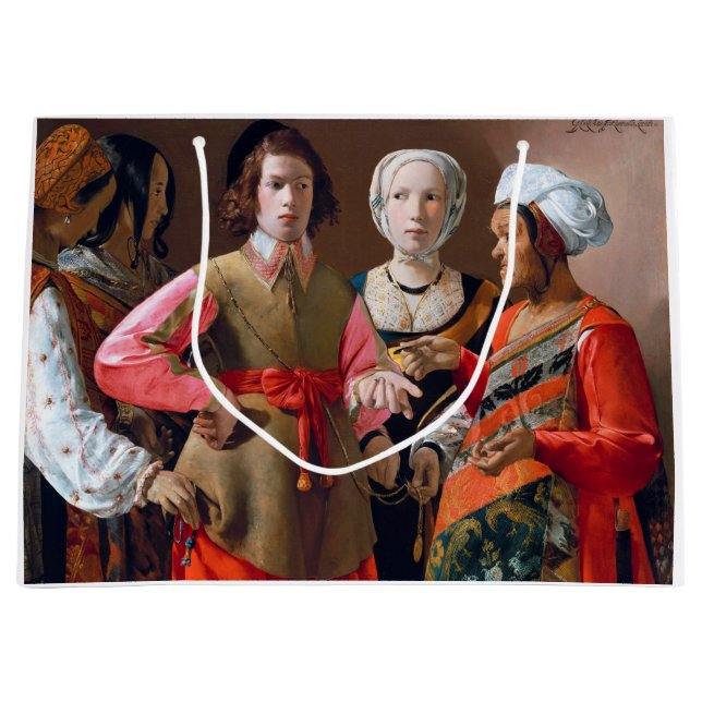 Sacola Para Presentes Grande The Fortune Teller, La Tour (Frente)