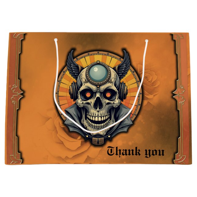 Sacola Para Presentes Grande The winged skull.  (Frente)