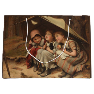 Sacola Para Presentes Grande Three Little Kittens (por Joseph Clark)