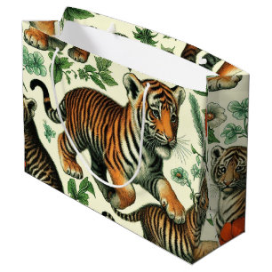Sacola Para Presentes Grande Tigre de Bebê Cinto sem Costura
