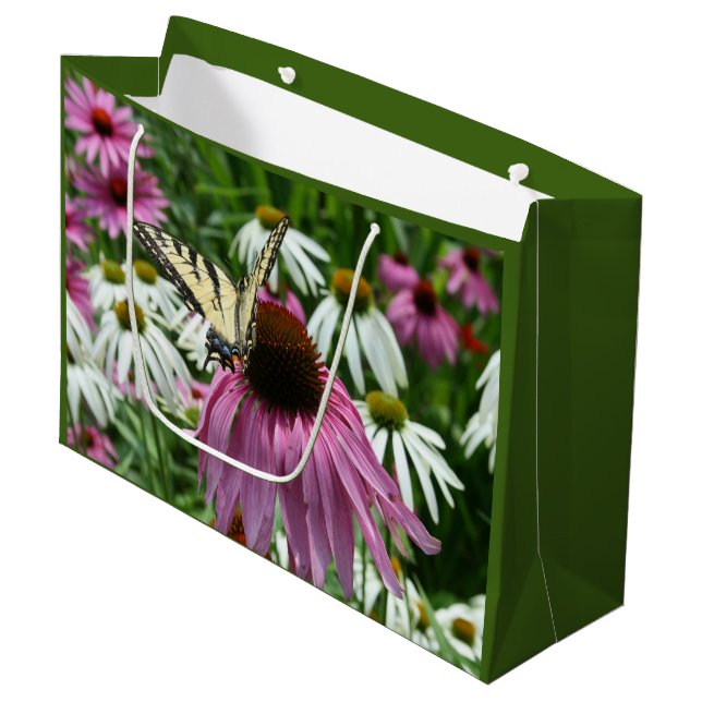 Sacola Para Presentes Grande Tigre Swallowtail Butterfly Flor Gift Bag (Frente inclinada)