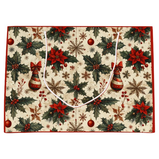 Sacola Para Presentes Grande Timeless Christmas (Frente)