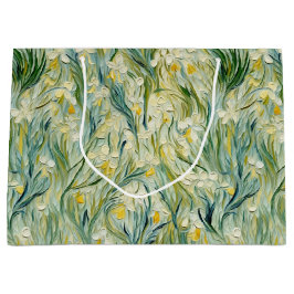 Sacola Para Presentes Grande Tinta Floral inspirada na Noite Estrelada no estil