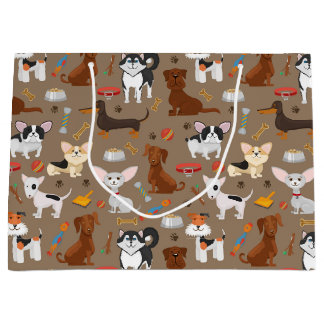 Sacola Para Presentes Grande Todos os Cães Bons