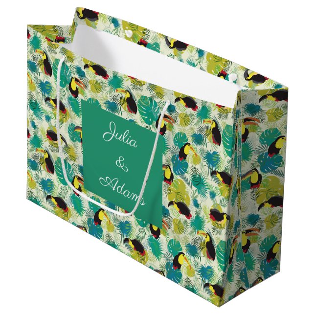 Sacola Para Presentes Grande Toques White Gift Bag (Frente inclinada)
