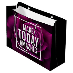 Sacola Para Presentes Grande Torne o Rosa roxo incrível de hoje Inspiração