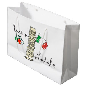 Sacola Para Presentes Grande Torre de Buon Natale de Pisa