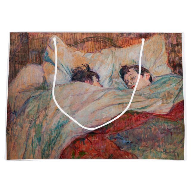 Sacola Para Presentes Grande Toulouse-Lautrec - A Cama (Frente)