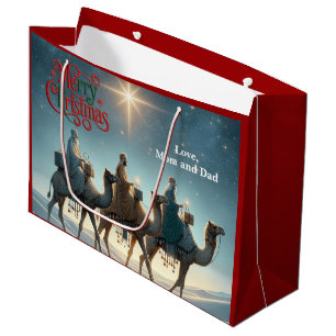 Sacola Para Presentes Grande Três Reis Magos Natal