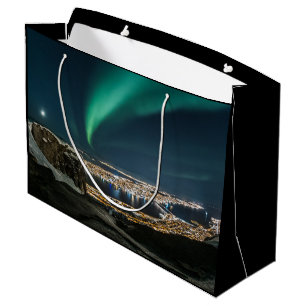 Sacola Para Presentes Grande Tromso das luzes do norte