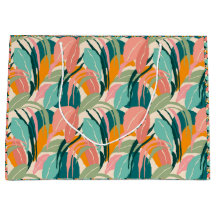 Tropicais Coloridos: Palmeiras Nadando Saco Presen