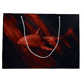 Sacola Para Presentes Grande Tubarão Vermelho