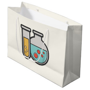 Sacola Para Presentes Grande Tubo de teste de química e copo