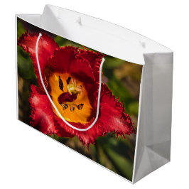 Sacola Para Presentes Grande tulipa vermelha