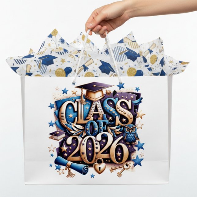 Sacola Para Presentes Grande Turma De 2026 (Criador carregado)