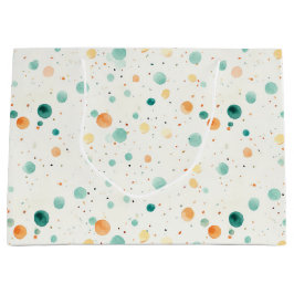 Sacola Para Presentes Grande Turquesa Pontos de Tangerina