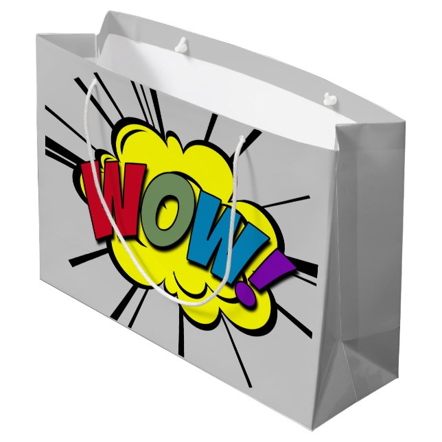 SACOLA PARA PRESENTES GRANDE UAU! (Verso inclinado)