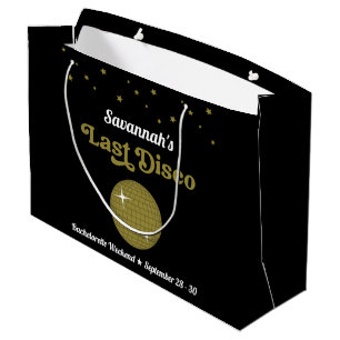 Sacola Para Presentes Grande Última Noiva de Disco Festa de Despedida de Soltei