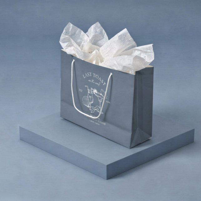 Sacola Para Presentes Grande Último Brinde na Festa de Despedida de Solteira da (Criador carregado)