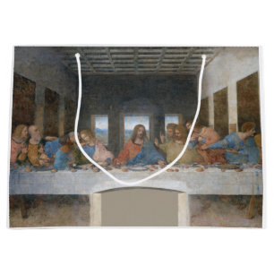 Sacola Para Presentes Grande Último jantar, Leonardo da Vinci, 1495-1498