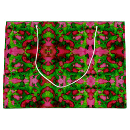 Sacola Para Presentes Grande Um estudo em rosa e verde