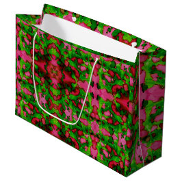 Sacola Para Presentes Grande Um estudo em rosa e verde